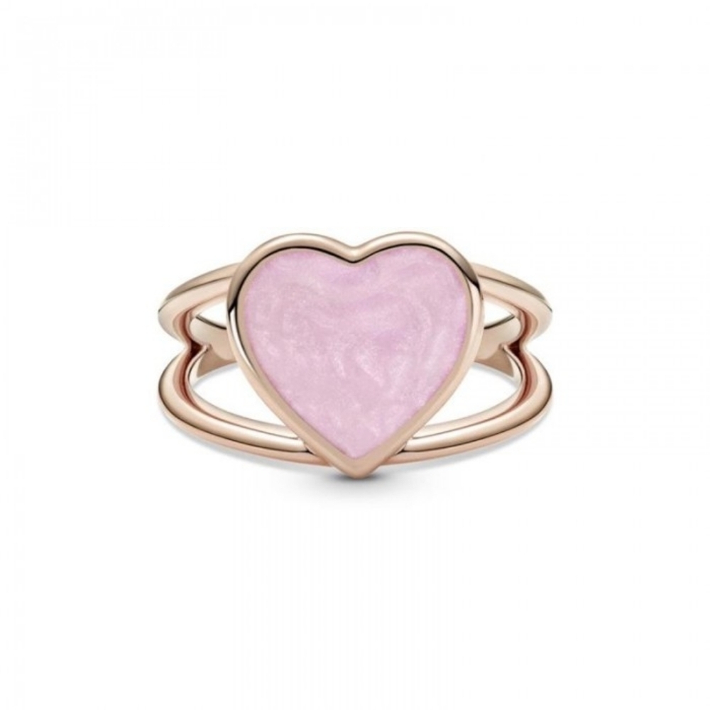 Pandora Pink Swirl Heart Statement Ring